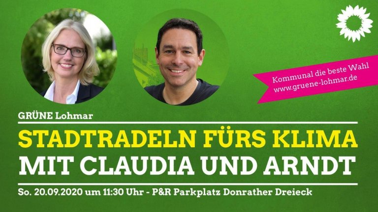 Auftakttour Stadtradeln mit Claudia Wieja und Arndt Klocke MdL