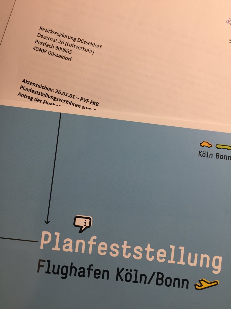 Planfeststellungsverfahren des Flughafen Köln/Bonn